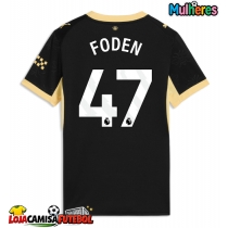 Camisa de Futebol Manchester City Phil Foden #47 Equipamento Secundário Mulheres 2026-27 Manga Curta